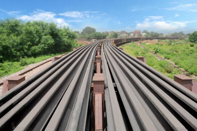 2-260 METRE LONG RAILS FROM UNIVERSAL RAIL MILL BEING DESPATCHED copy