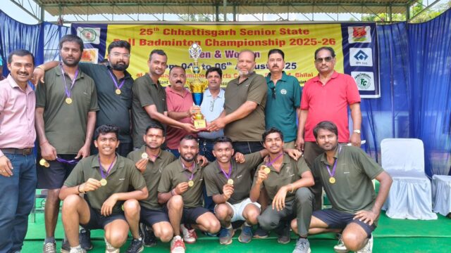 25वीं छत्तीसगढ़ सीनियर बॉल बैडमिंटन प्रतियोगिता का समापन (1)